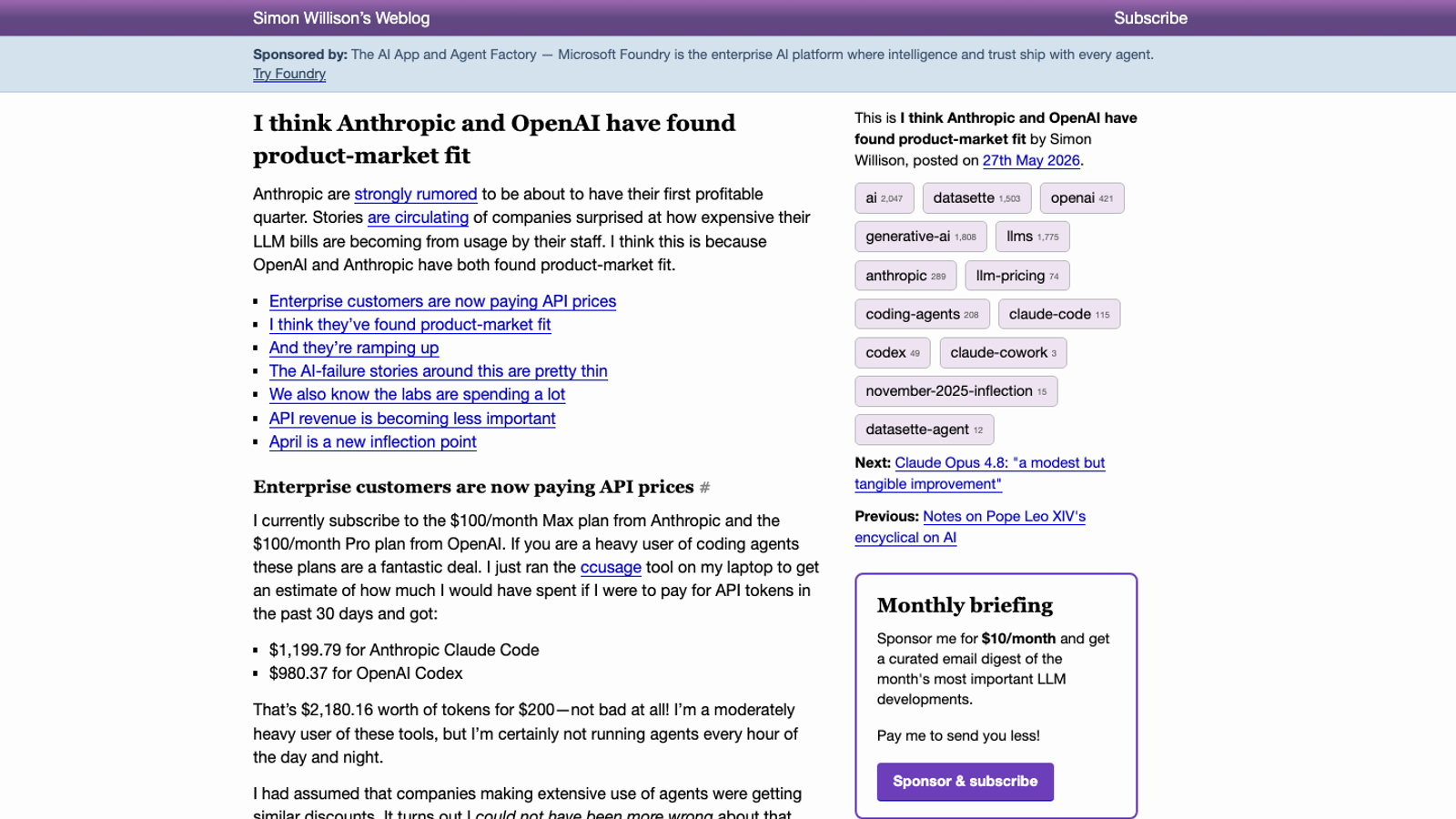Simon Willison article thumbnail captured from the source page