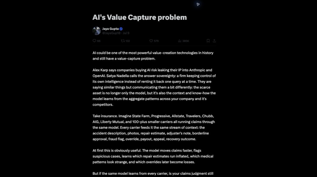 Source thumbnail for Jaya Gupta on How Shared AI Can Turn Institutional Know-How Into an Industry Baseline